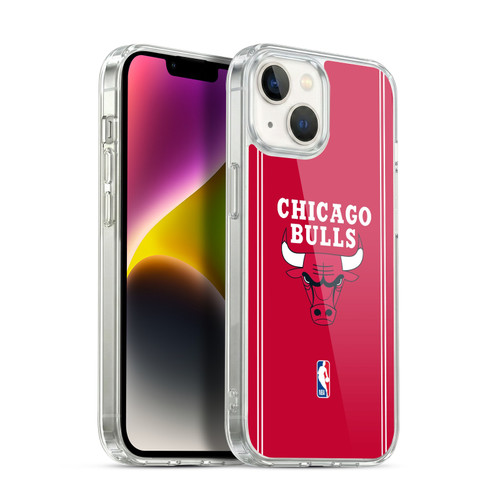 NBA Chicago Bulls Logo Red Design Soft Gel Case for Apple iPhone 14