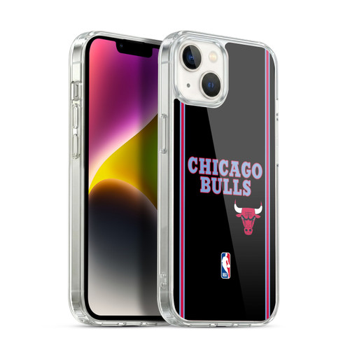NBA Chicago Bulls Logo Black City Design Soft Gel Case for Apple iPhone 14 Plus & MagSafe