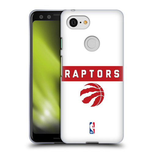 NBA Toronto Raptors Logo White Design Soft Gel Case for Google Pixel 3