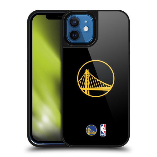 NBA Golden State Warriors Logo Black Design Gel Armour Case For Apple iPhone 12 / iPhone 12 Pro