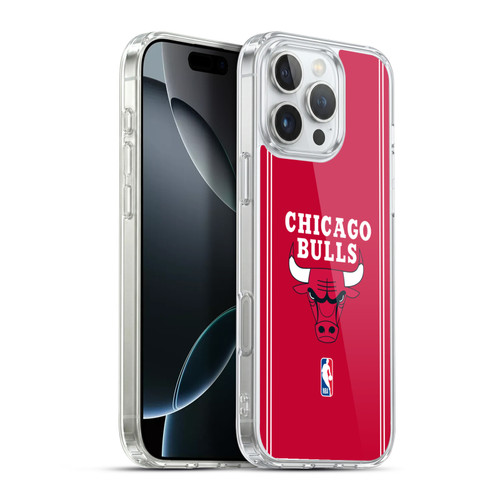 NBA Chicago Bulls Logo Red Design Soft Gel Case for Apple iPhone 16 Pro Max & MagSafe