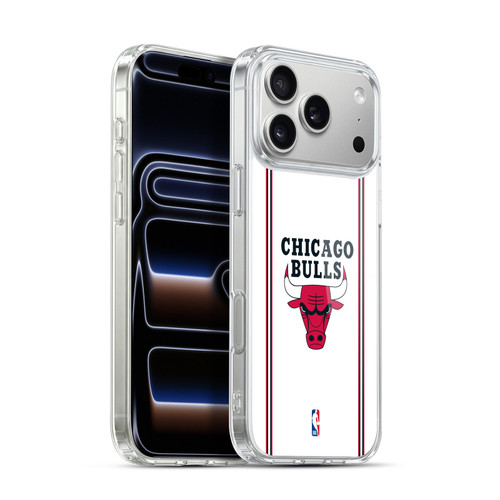 NBA Chicago Bulls Logo White Design Soft Gel Case for Apple iPhone 17 Pro Max
