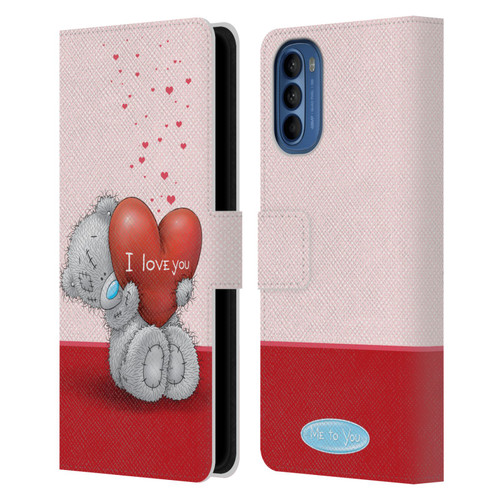 Me To You Classic Tatty Teddy I Love You Leather Book Wallet Case Cover For Motorola Moto G41
