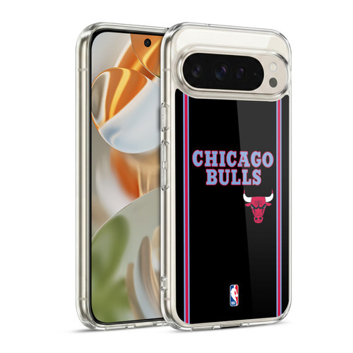 NBA Chicago Bulls Logo Black City Design Soft Gel Case for Google Pixel 9 / Pixel 9 Pro