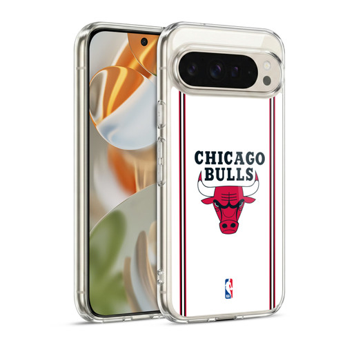 NBA Chicago Bulls Logo White Design Soft Gel Case for Google Pixel 9 / Pixel 9 Pro