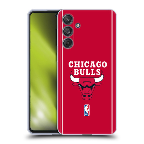 NBA Chicago Bulls Logo Red Design Soft Gel Case for Samsung Galaxy M55 5G