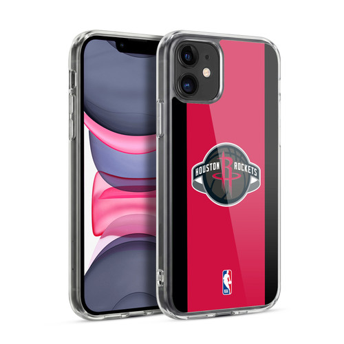 NBA Houston Rockets Logo Red Design Soft Gel Case for Apple iPhone 11