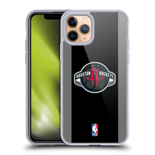 NBA Houston Rockets Logo Black Design Soft Gel Case for Apple iPhone 11 Pro & MagSafe