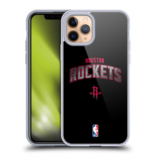 NBA Houston Rockets Logo Black Soft Gel Case for Apple iPhone 11 Pro & MagSafe