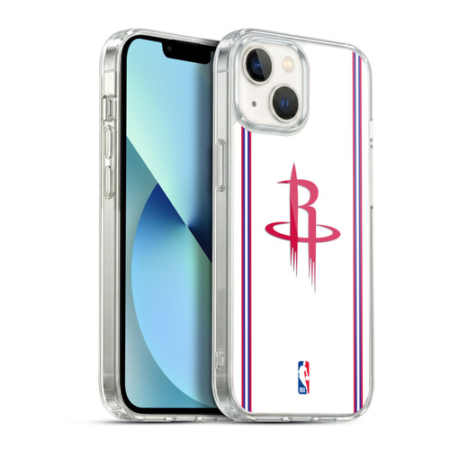 NBA Houston Rockets Logo White Design Soft Gel Case for Apple iPhone 13