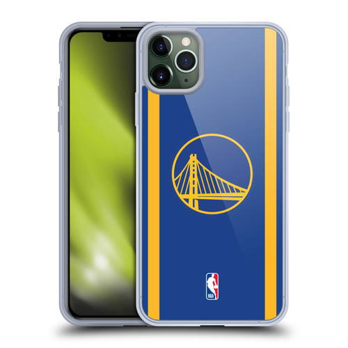 NBA Golden State Warriors Logo Blue Design Soft Gel Case for Apple iPhone 11 Pro Max & MagSafe