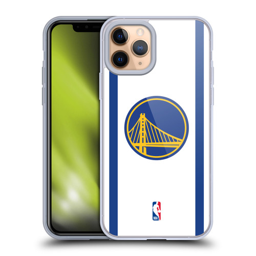 NBA Golden State Warriors Logo White Design Soft Gel Case for Apple iPhone 11 Pro & MagSafe