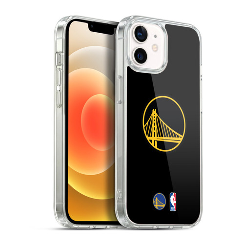 NBA Golden State Warriors Logo Black Design Soft Gel Case for Apple iPhone 12 / iPhone 12 Pro & MagSafe