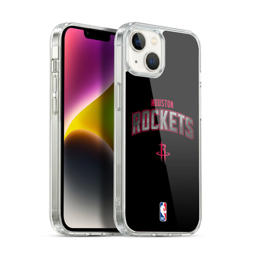 NBA Houston Rockets Logo Black Soft Gel Case for Apple iPhone 14 Plus & MagSafe