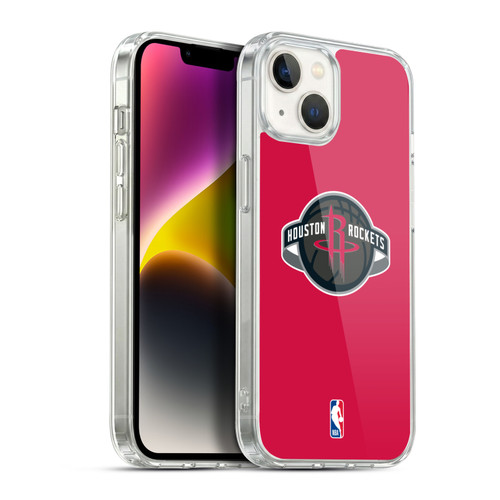 NBA Houston Rockets Logo Red Soft Gel Case for Apple iPhone 14 Plus & MagSafe