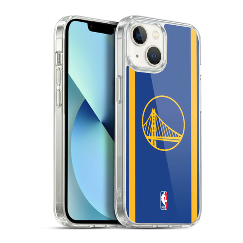 NBA Golden State Warriors Logo Blue Design Soft Gel Case for Apple iPhone 13