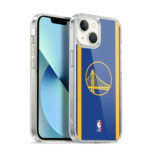 NBA Golden State Warriors Logo Blue Design Soft Gel Case for Apple iPhone 13