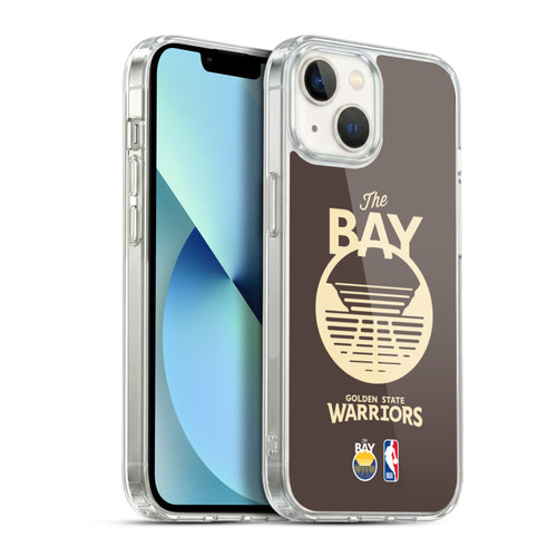 NBA Golden State Warriors Logo Brown Design Soft Gel Case for Apple iPhone 13