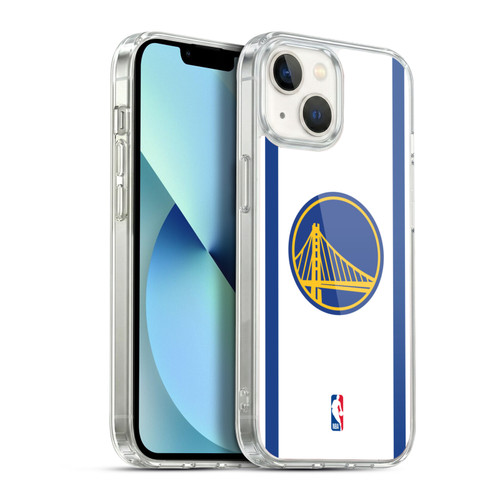 NBA Golden State Warriors Logo White Design Soft Gel Case for Apple iPhone 13