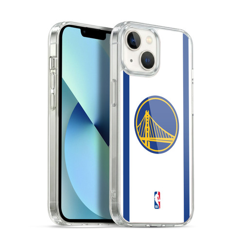 NBA Golden State Warriors Logo White Design Soft Gel Case for Apple iPhone 13