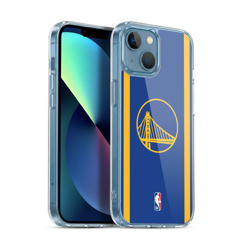 NBA Golden State Warriors Logo Blue Design Soft Gel Case for Apple iPhone 13 Mini & MagSafe