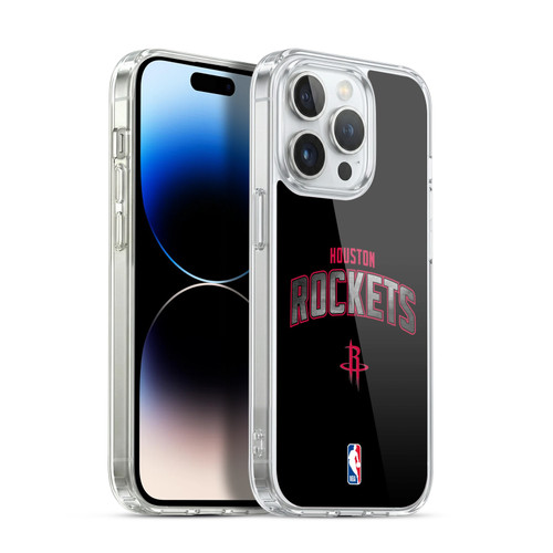 NBA Houston Rockets Logo Black Soft Gel Case for Apple iPhone 14 Pro & MagSafe