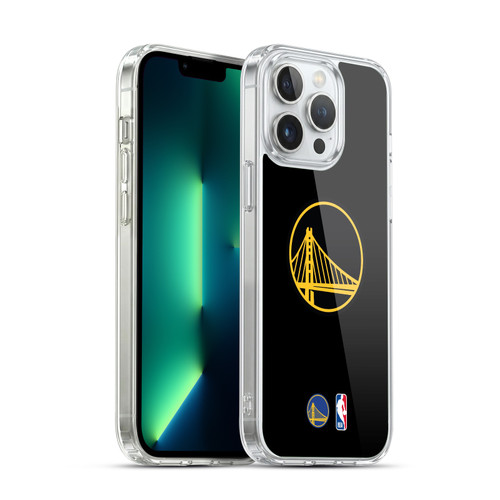 NBA Golden State Warriors Logo Black Design Soft Gel Case for Apple iPhone 13 Pro Max & MagSafe