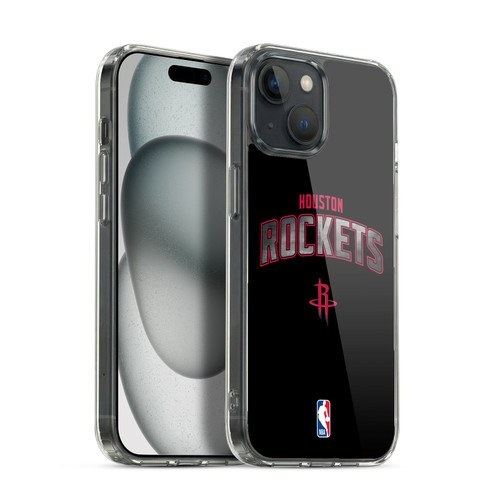 NBA Houston Rockets Logo Black Soft Gel Case for Apple iPhone 15 & MagSafe