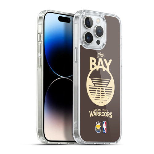 NBA Golden State Warriors Logo Brown Design Soft Gel Case for Apple iPhone 13 Pro Max & MagSafe
