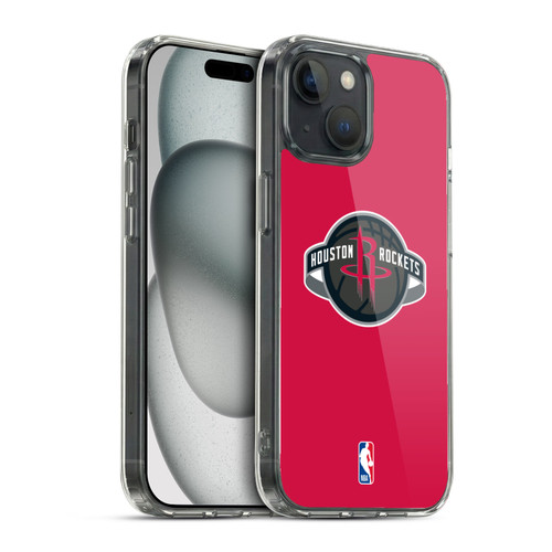 NBA Houston Rockets Logo Red Soft Gel Case for Apple iPhone 15 & MagSafe