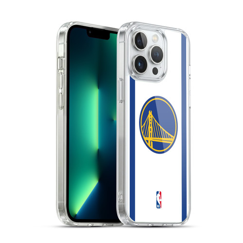 NBA Golden State Warriors Logo White Design Soft Gel Case for Apple iPhone 13 Pro Max & MagSafe