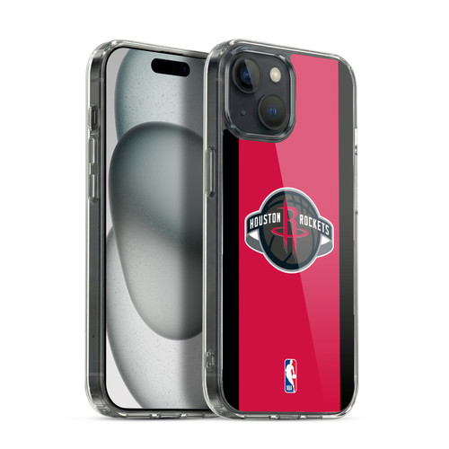 NBA Houston Rockets Logo Red Design Soft Gel Case for Apple iPhone 15 & MagSafe