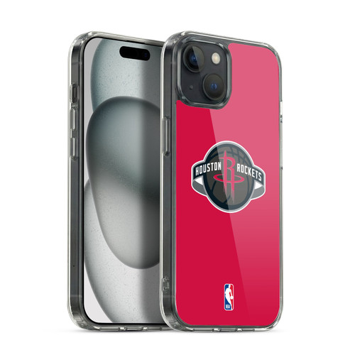 NBA Houston Rockets Logo Red Soft Gel Case for Apple iPhone 15 Plus & MagSafe