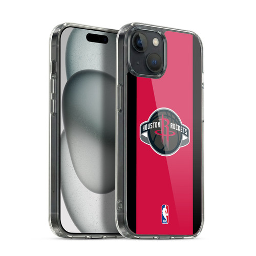 NBA Houston Rockets Logo Red Design Soft Gel Case for Apple iPhone 15 Plus & MagSafe