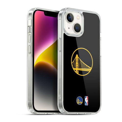 NBA Golden State Warriors Logo Black Design Soft Gel Case for Apple iPhone 14