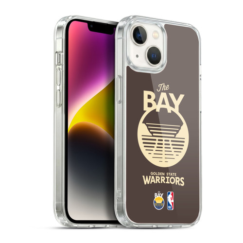 NBA Golden State Warriors Logo Brown Design Soft Gel Case for Apple iPhone 14