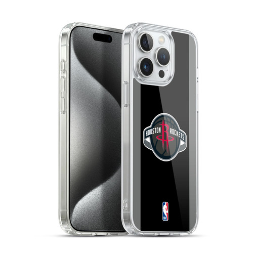 NBA Houston Rockets Logo Black Design Soft Gel Case for Apple iPhone 15 Pro Max & MagSafe