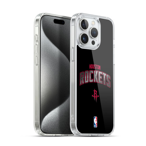 NBA Houston Rockets Logo Black Soft Gel Case for Apple iPhone 15 Pro Max & MagSafe