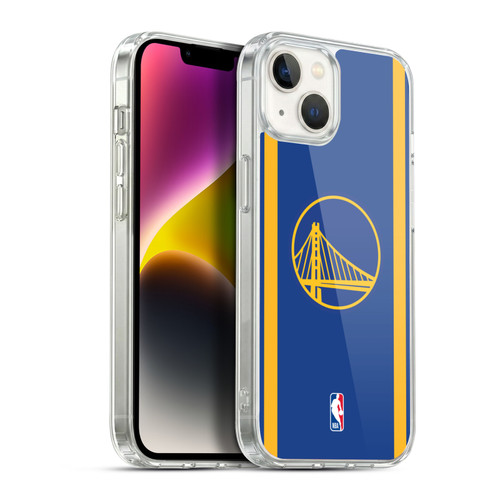 NBA Golden State Warriors Logo Blue Design Soft Gel Case for Apple iPhone 14 Plus & MagSafe