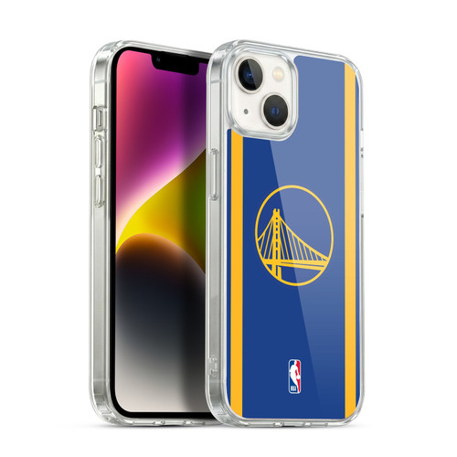 NBA Golden State Warriors Logo Blue Design Soft Gel Case for Apple iPhone 14 Plus & MagSafe