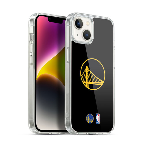 NBA Golden State Warriors Logo Black Design Soft Gel Case for Apple iPhone 14 Plus & MagSafe