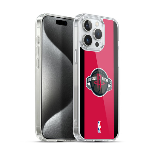 NBA Houston Rockets Logo Red Design Soft Gel Case for Apple iPhone 15 Pro Max & MagSafe