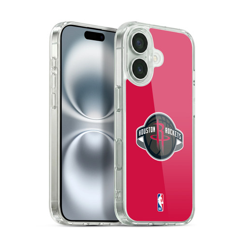 NBA Houston Rockets Logo Red Soft Gel Case for Apple iPhone 16 & MagSafe