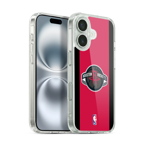NBA Houston Rockets Logo Red Design Soft Gel Case for Apple iPhone 16 & MagSafe