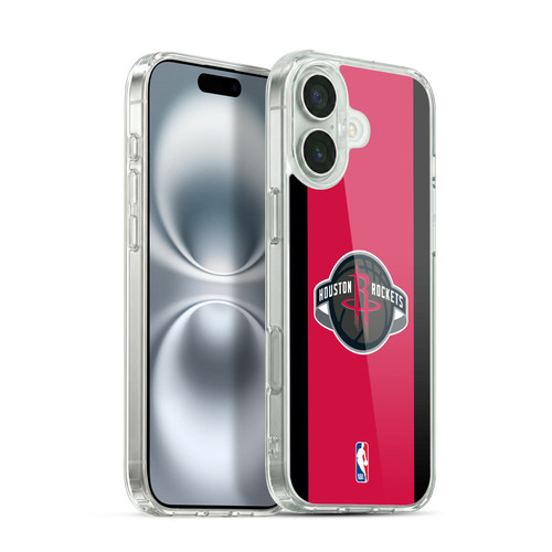 NBA Houston Rockets Logo Red Design Soft Gel Case for Apple iPhone 16 Plus & MagSafe