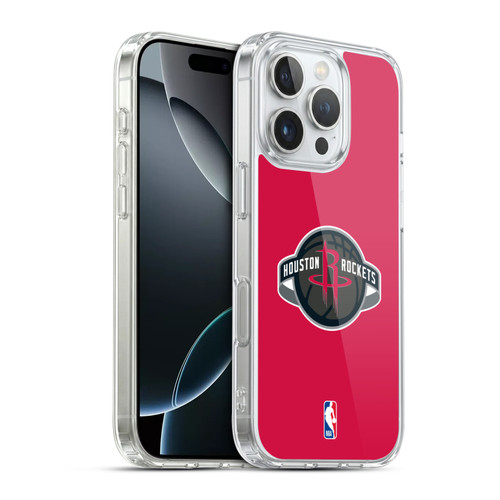 NBA Houston Rockets Logo Red Soft Gel Case for Apple iPhone 16 Pro & MagSafe