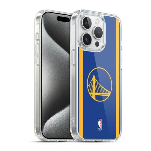 NBA Golden State Warriors Logo Blue Design Soft Gel Case for Apple iPhone 15 Pro & MagSafe