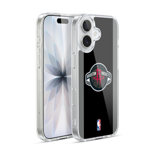NBA Houston Rockets Logo Black Design Soft Gel Case for Apple iPhone 17