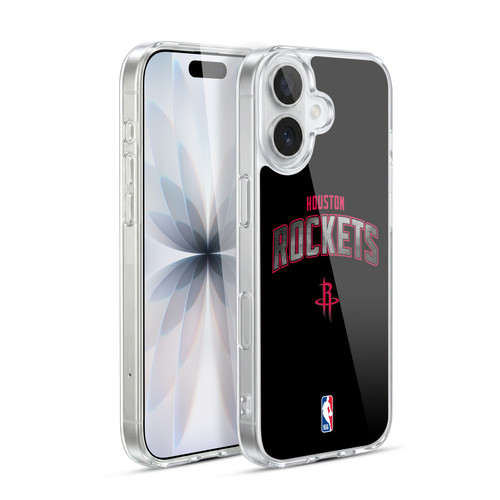 NBA Houston Rockets Logo Black Soft Gel Case for Apple iPhone 17