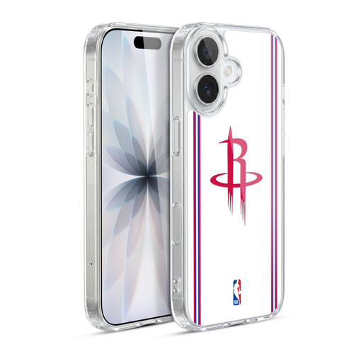 NBA Houston Rockets Logo White Design Soft Gel Case for Apple iPhone 17